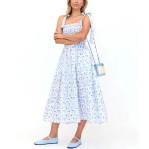 Hill House Home Women's Blue Vine Stripe The Ribbon Ellie Nap Dress Size L